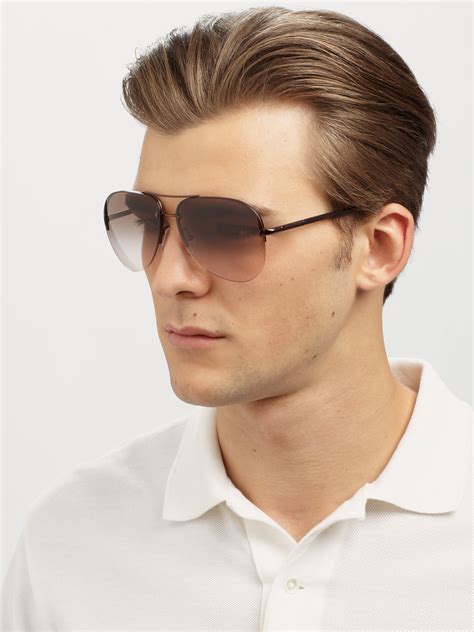 prada brown aviators|Prada aviator sunglasses men's.